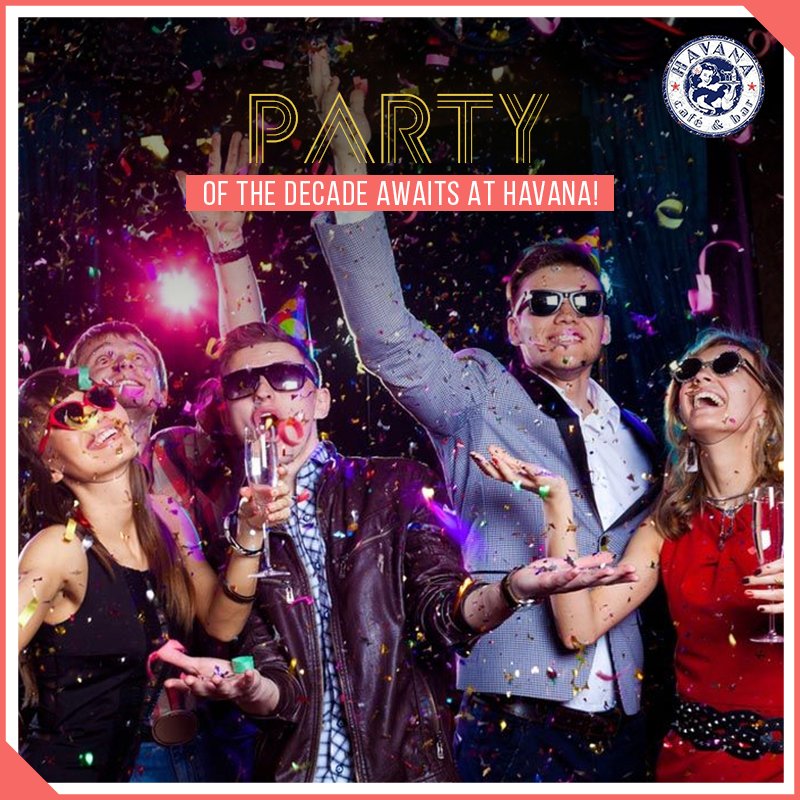 Gear up for the most fun New Years party everyone wants to be at! Book your tickets for Havana’s Party of the Decade to guarantee the wildest New Year night. Contact 9867505275.

#HavanaMumbai #CubanVibes #PartyOfTheDecade