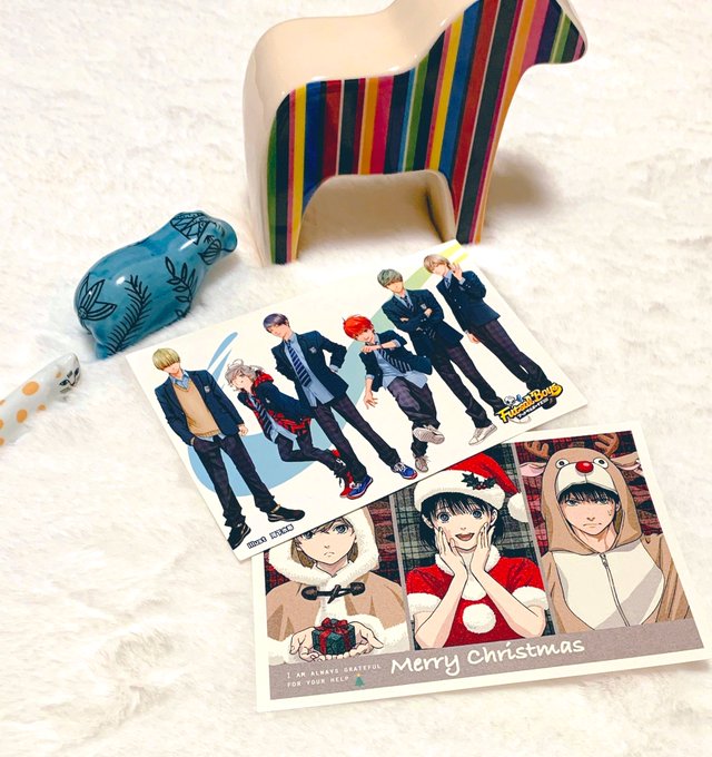 クリスマスのハガキが届いたとの報告をいただいてホッとしています 当選者の方で も 桃栗みかん 河下水希のイラスト