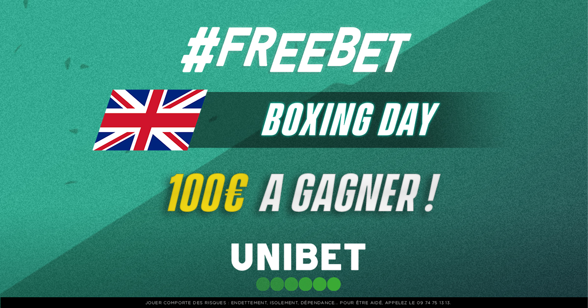 UnibetFrance's tweet image. 🤑 Un Super Freebet Unibet à gagner pour le Boxing Day 🇬🇧 ! 👉 Quel sera le nombre total de buts des matchs qui se joueront à 16h ?  

➡️ RT + Pseudo + Follow @UnibetFrance + #BoxingDayUnibet 
⏰ Fin du jeu à 16h00
🍀 TAS 27/12.

#TeamParieur