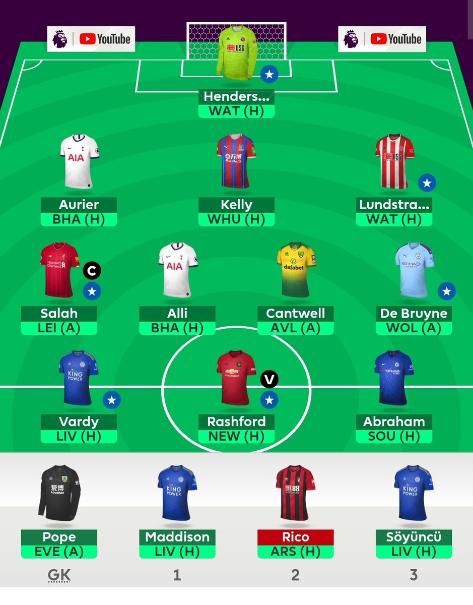 FPL_Bully's tweet photo. #GW19 #Invincibulls 

Out
Son

In
Salah

Capo
Salah

Risky fixture but Leicester have to win so hoping pool score first and early to bring the foxes out and open some space

Wishing festive GREEN ARROWS to all✌ https://t.co/AKj8mnsipz