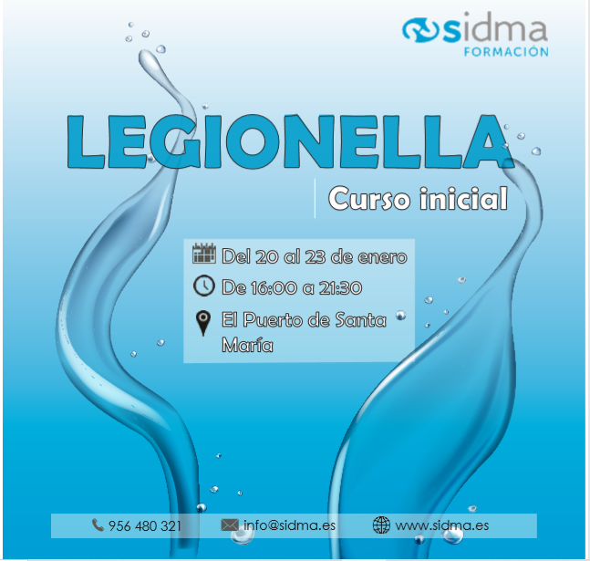 Sidma_es's tweet photo. Apúntate ya a nuestro curso HOMOLOGADO de Control y Prevención de Legionella.
Para más información... 📞956 480 321 ✉️info@sidma.es
#cursohomologado #formacion #mantenimiento #legionella #legionelosis https://t.co/n0eCpIUOtZ