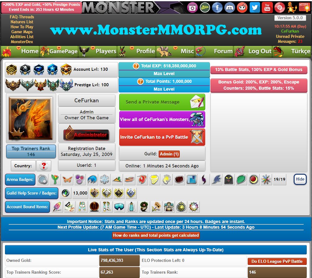 Monster MMORPG - Pokemon Style Indie RPG - [Browser Based