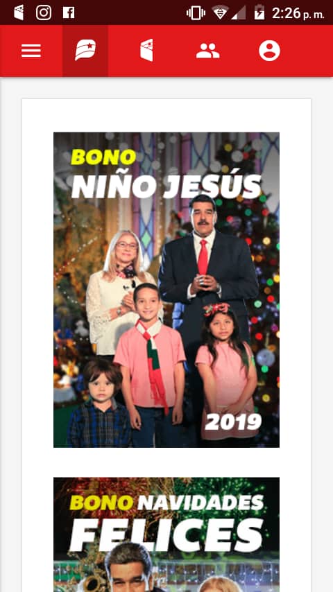 Gracias a mi Presidente <a href="/NicolasMaduro/">Nicolás Maduro</a> por todos los Bonos enviados en este año, de verdad q para mi fueron una Bendicion y de gran ayuda, ya q no tengo trabajo y si una familia q mantener. Dios le multiplique mi Presidente. TQM. #SoyComunicadorClap #NavidadesFelices2019