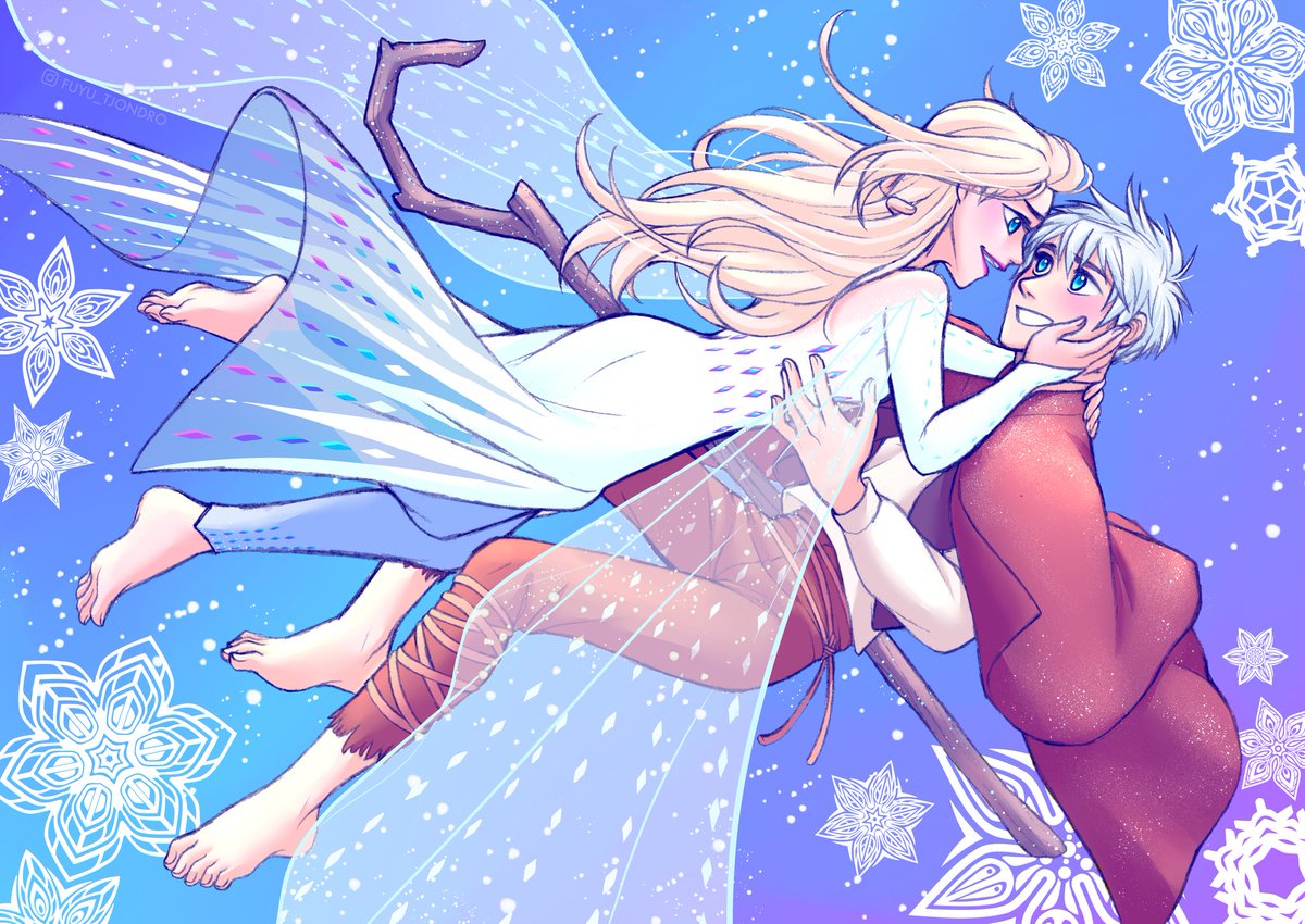 #Elsa #Frozen2 #frozen #JackFrost #elsaxjackfrost #fuyu #fuyukichi #FANART ...