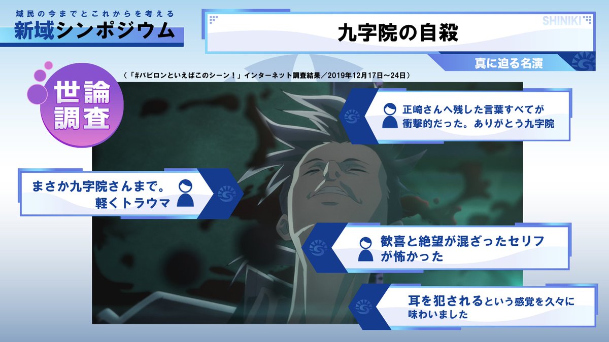 アニメ バビロン 公式 続いているもの 世論調査結果報告 域民の皆様 世論調査へのご協力 誠にありがとうございました シンポジウムを引き続きお楽しみください 新域シンポジウム バビロン T Co Gsbysmvqr8 Twitter