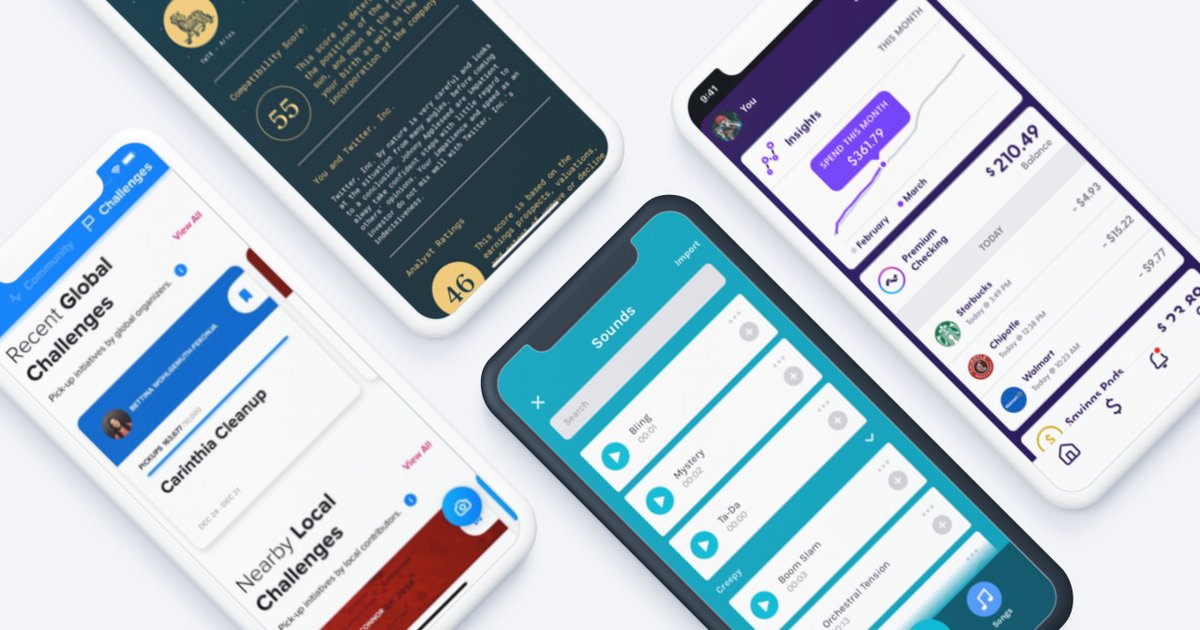 protoio's tweet photo. Top 5 Mobile App Designs of November 2019 https://t.co/jlQuYa2o4y https://t.co/zkeMJIImTs