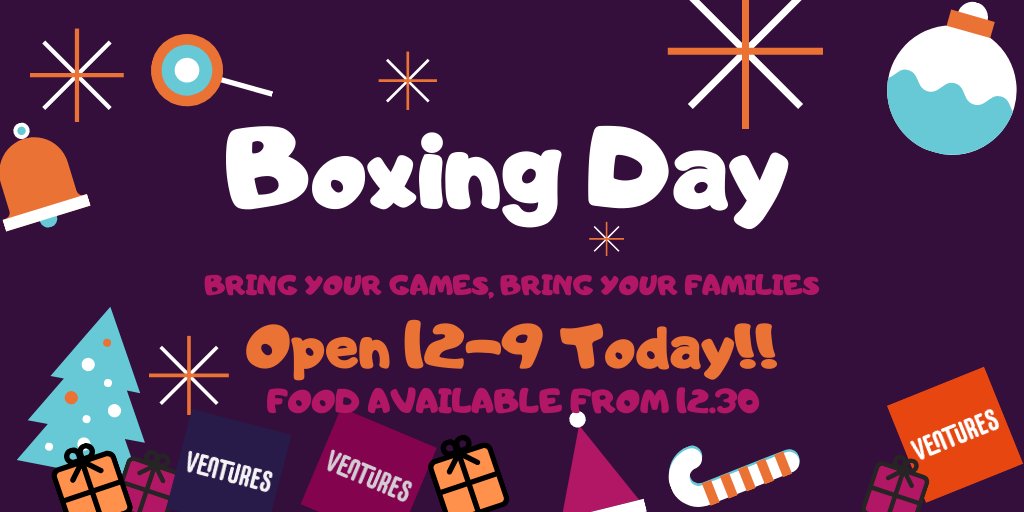 venturesbar1's tweet photo. 🎄🎄🎄It's Boxing day....Bring your games, Bring your families we are open from midday!! 🎄🎄🎄

#craftbeer #bar #games #family #food #brighouse https://t.co/Xiq0HZ4zNQ