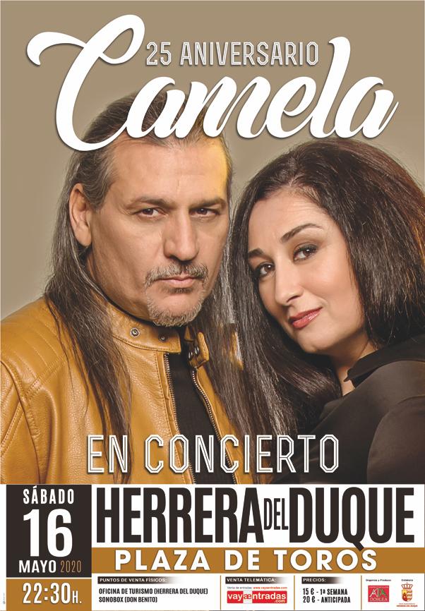 aytoherrera's tweet photo. ‼️CAMELA llega a Herrera del Duque el 16mayo 🗓 ¡consigue tu entrada en la Oficina de Turismo de Herrera , #Sonobox Don Benito o de forma online en https://t.co/EhVwshlQsh 🎟
👉Desde hoy y hasta miércoles 1enero el precio de las entradas será reducido: 15 euros #AgendaHerrera https://t.co/oG7ZpWxtvx