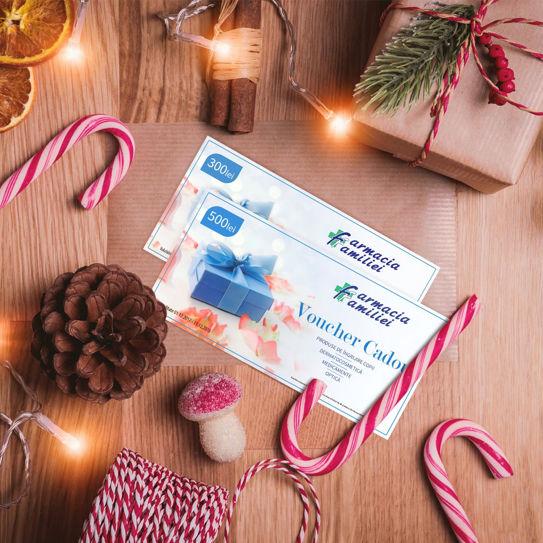 🎅Acum, ai șansa să-ți surprinzi apropiații cu acel cadou pe care și-l doresc cu adevărat! 
Voucher-ul cadou de la Farmacia Familiei!🎁

Cu el nu vei da greș niciodată, iar gestul tău va fi apreciat.🎁🌲🎉