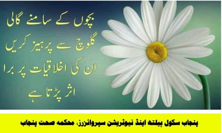 AmirShahzadNL's tweet photo. بچوں کی تربیت ہم سب کا فرض ہے
بچوں کے سامنے گالی گلوچ سے پرہیز کریں۔ ان کی اخلاقیات پر بُرا اثر پڑتا ہے۔
آج کے بچے کل کا مستقبل
#سکول_ہیلتھ_پروگرام
#SHNS #iamSHNS
 @drnaveed9 @irmnchnp @UNICEF_Pakistan @SchoolEduPunjab @PSHDept @PSPUPunjab @Dr_YasminRashid @GovtOfPunjab https://t.co/leT4KPywbr