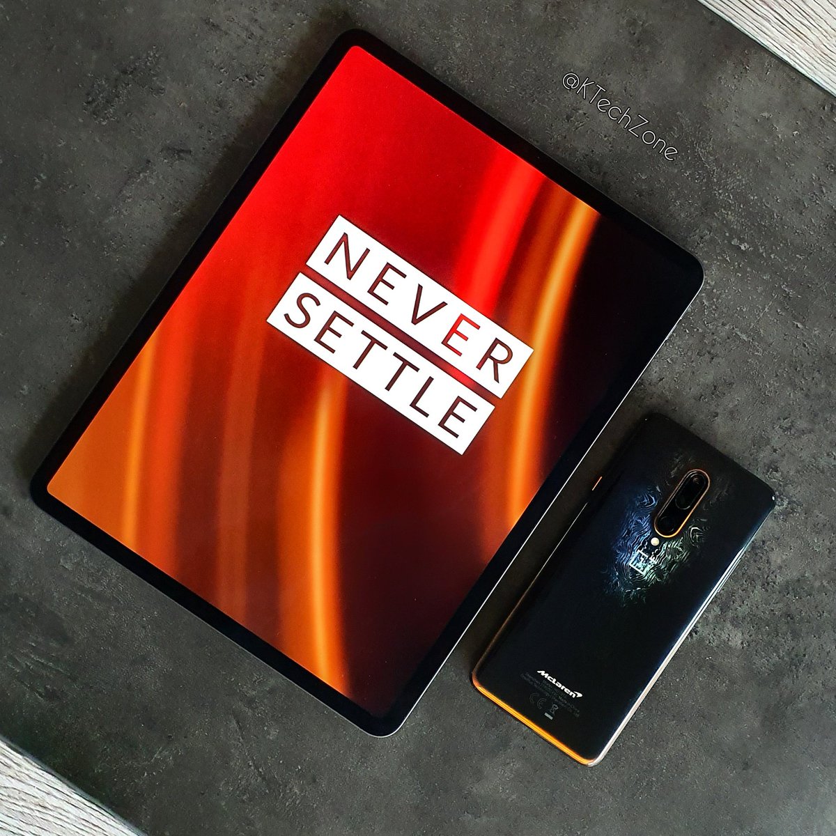 KevinDesmadril's tweet photo. This is the best #tablet and the best #smartphone of 2019 😍 Both with an amazing design, display, battery and software🔥
#oneplus7tpromclarenedition #ipadpro2018 #oneplus #apple #ipados #appleipad #oneplus7pro #neversettle #simplyapple https://t.co/WXBQoIlpy1