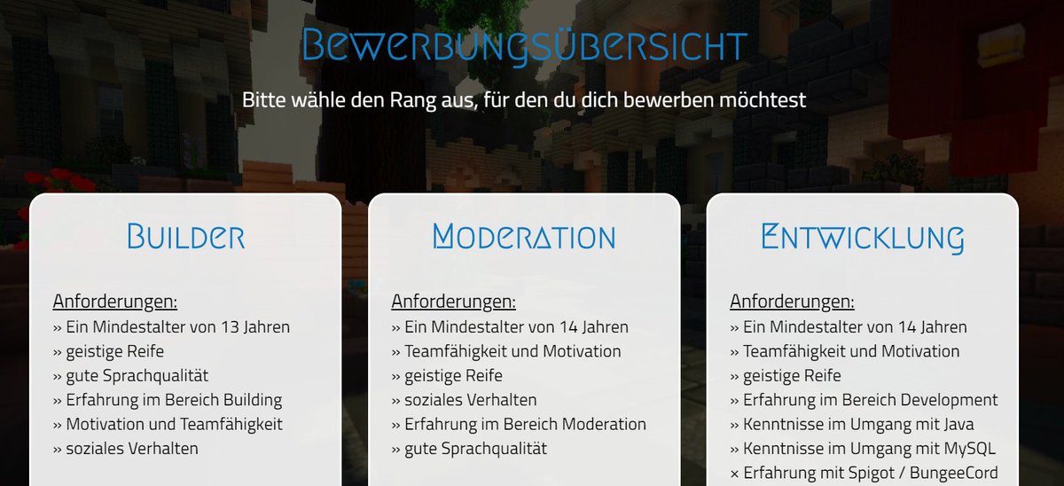 mining_net's tweet photo. JETZT BEWERBEN 📢

Du suchst nach einem professionellen Netzwerk-Team? 

Wir suchen:

📐Builder
💭Supporter 
🔧Entwickler 
🌐Web-Entwickler

Wir bieten:
💎ein freundliches Netzwerk-Team
🌍Hauseigene Systeme für den Moderation-Bereich
🔥Team-Events ➕ Belohnungen 

Jetzt Bewerben! https://t.co/qFkVz8Stu8