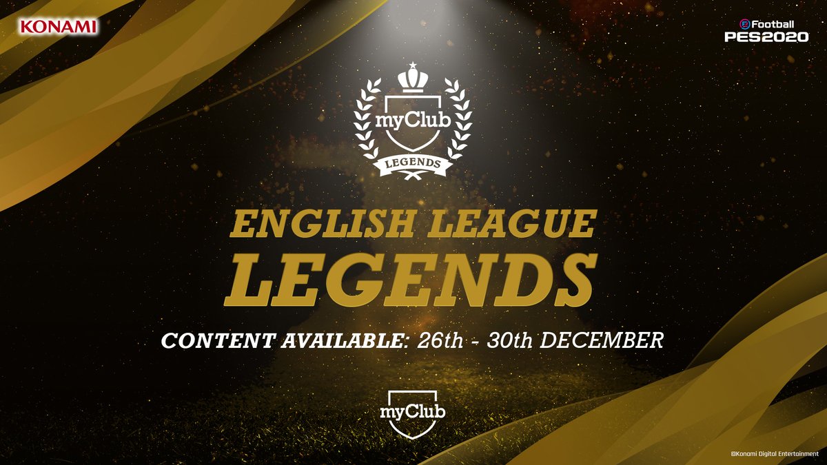 play_eFootball's tweet photo. All new this week in #myClub...

ENGLISH LEAGUE LEGENDS 🔥
FEATURED PLAYER OF THE SEASON: CAMPEONATO BRASILEIRO SÉRIE A 🌟

And the LEGENDS: WORLDWIDE STARS campaign is still live too!
#eFootballPES2020 https://t.co/nmf4eMG7sS