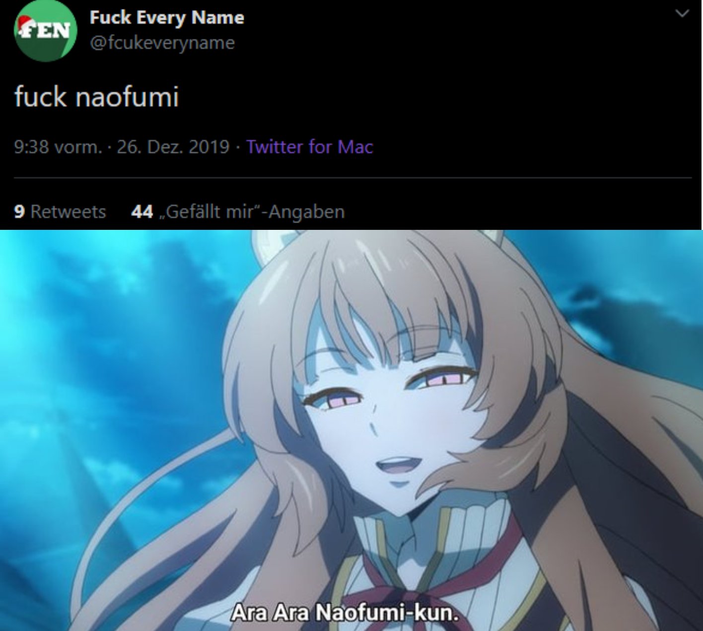 R Animemes Ara Ara Naofumi Kun Animemes Memes Anime T Co D64kxvh4gr