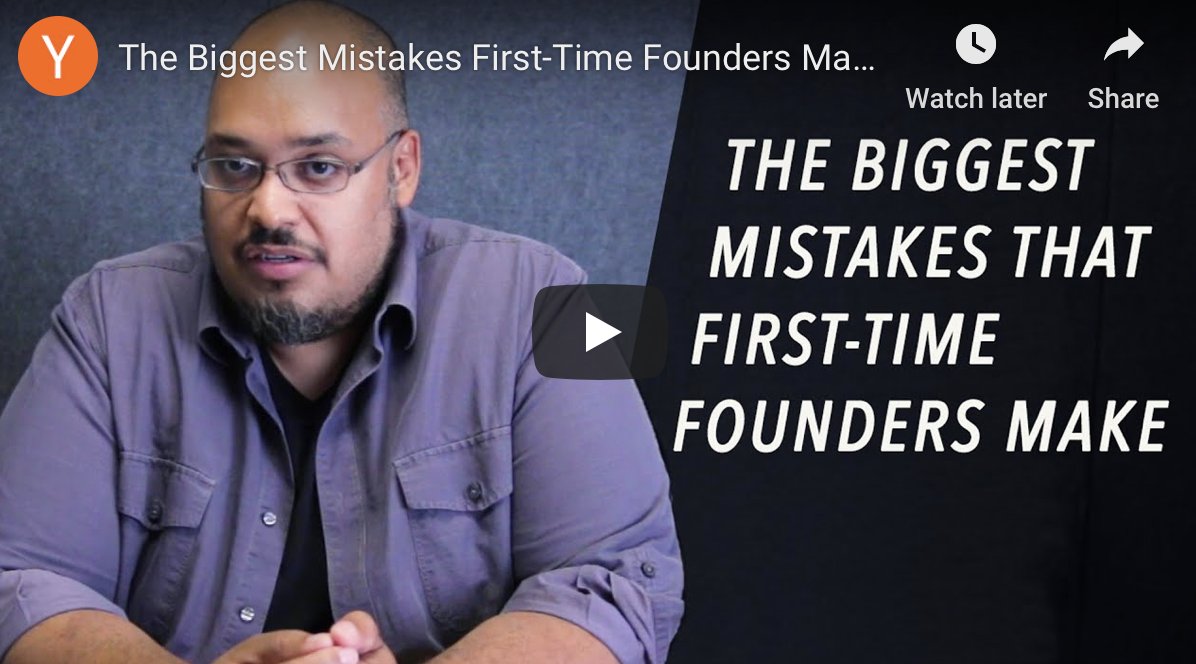 The Biggest Mistakes First-Time Founders Make - Michael Seibel

Y Combinator CEO and Partner Michael Seibel on the biggest mistakes first-time founders make.

blog.ycombinator.com/author/michael…