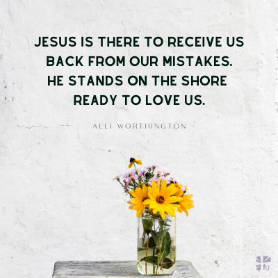 Peter didn’t stay stuck in his own failures on that boat. He wasn’t going to waste another minute finding his way back into Jesus’ arms... -<a href="/alli/">Alli Worthington</a> , from The Year of Living Happy

Read more on our blog 👉 bit.ly/34IL6DN