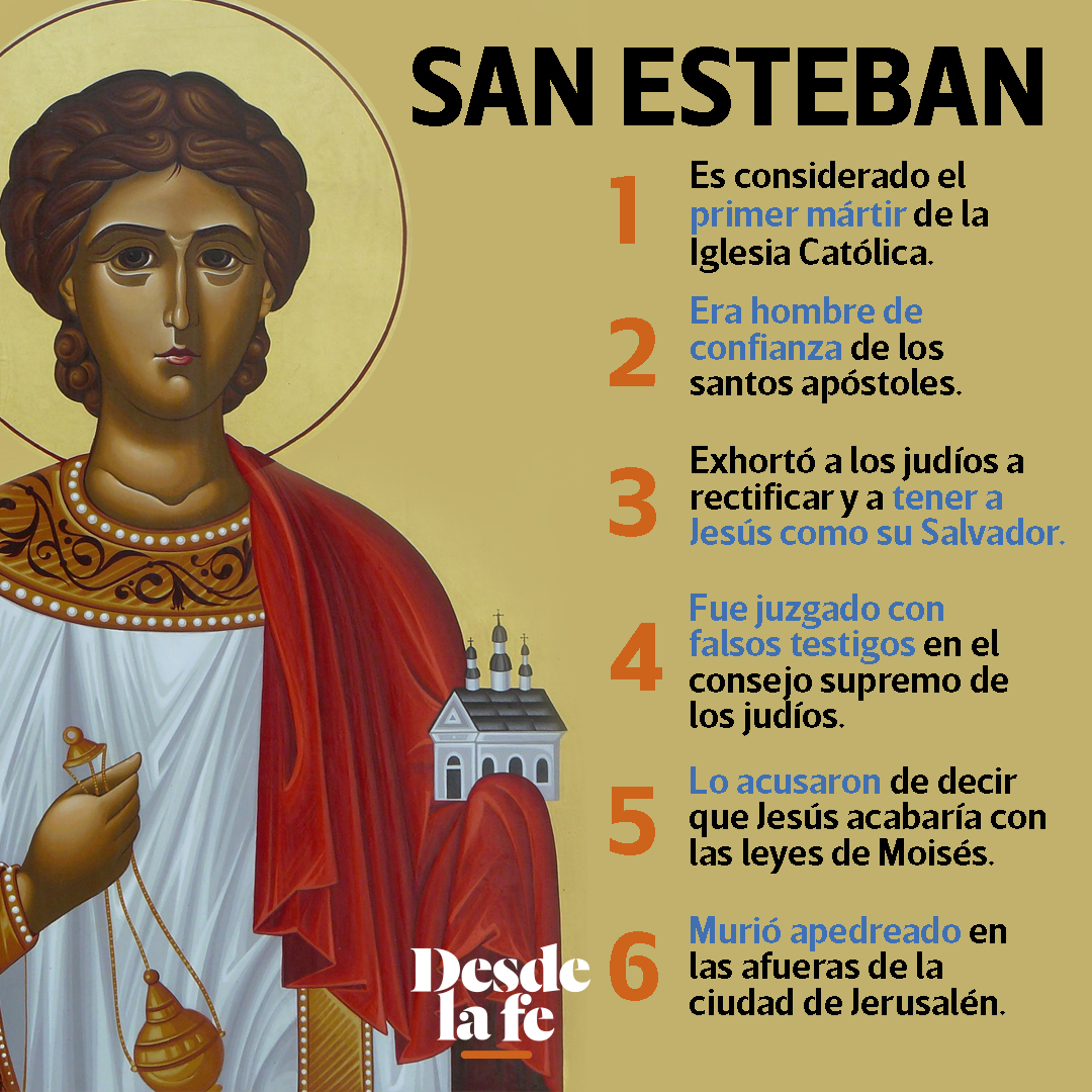Hoy recordamos a san Esteban, el primer mártir de la Iglesia Católica.