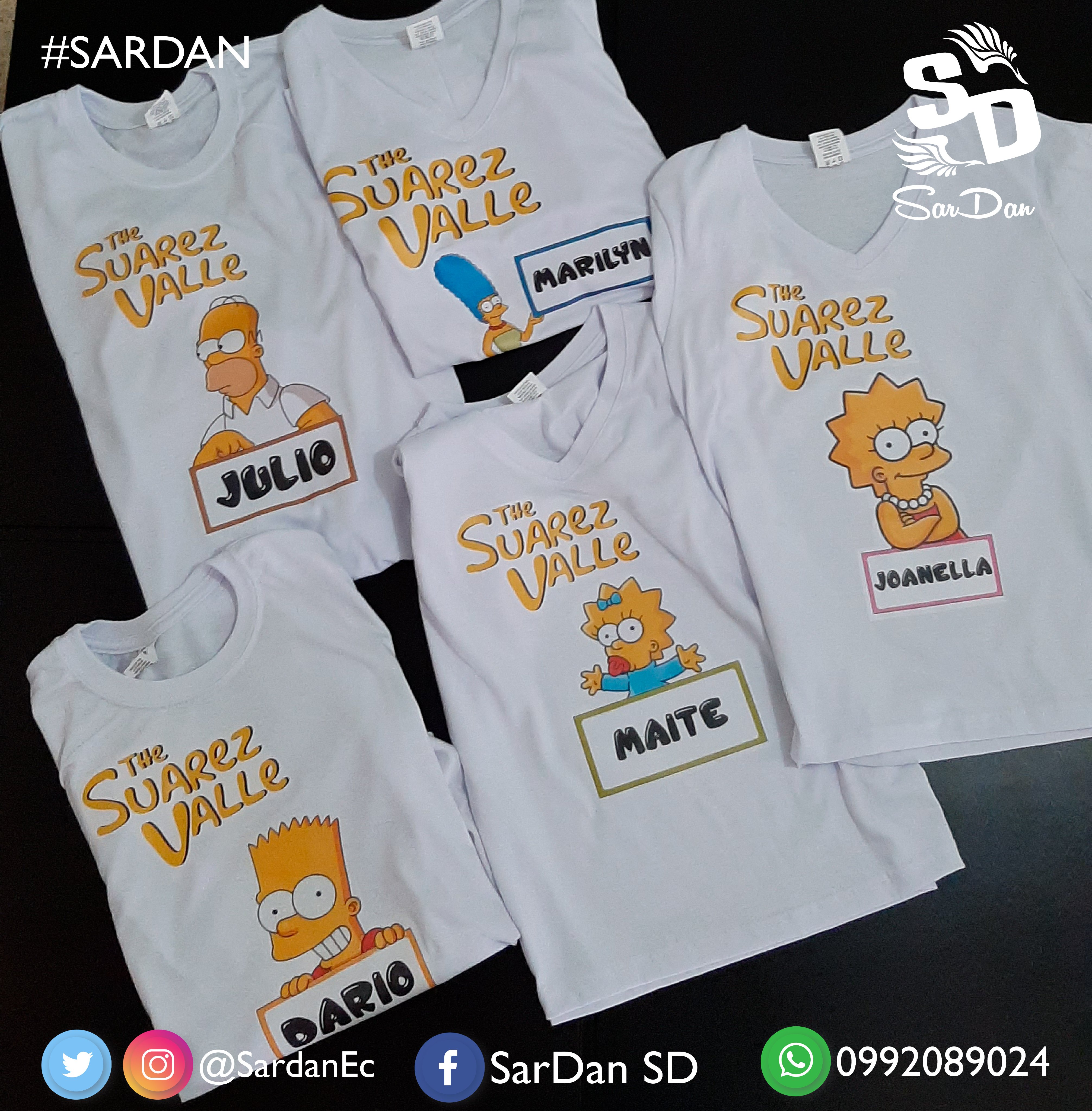 SarDan SD on Twitter: "THE SIMPSONS Camisetas Familiares Diseño 100% Personalizado Realizado en transfer pedido ;) 1 seman de anticipación #TheSimpsons https://t.co/5Igmcrc6sm" / Twitter