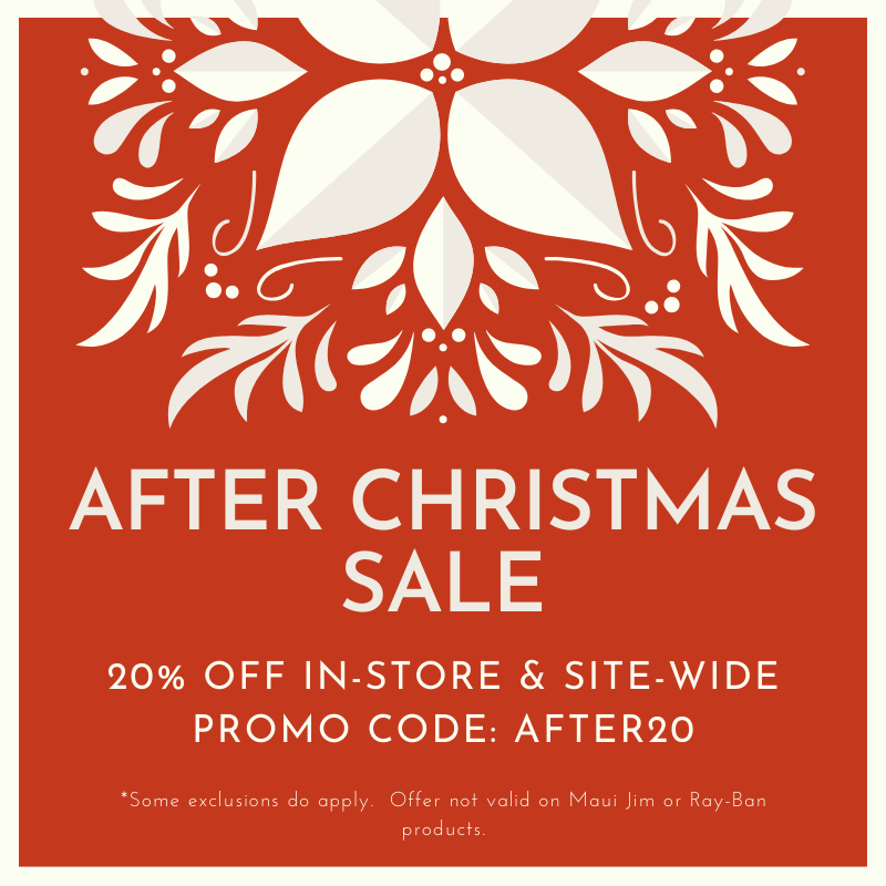 Let the celebrations continue!  Shop our #AfterChristmas Sale!  Take 20% off in-store &amp; site-wide now through 12/29!

Promo code: AFTER20
Shop now - sunglassoptical.com

*exclusions do apply.