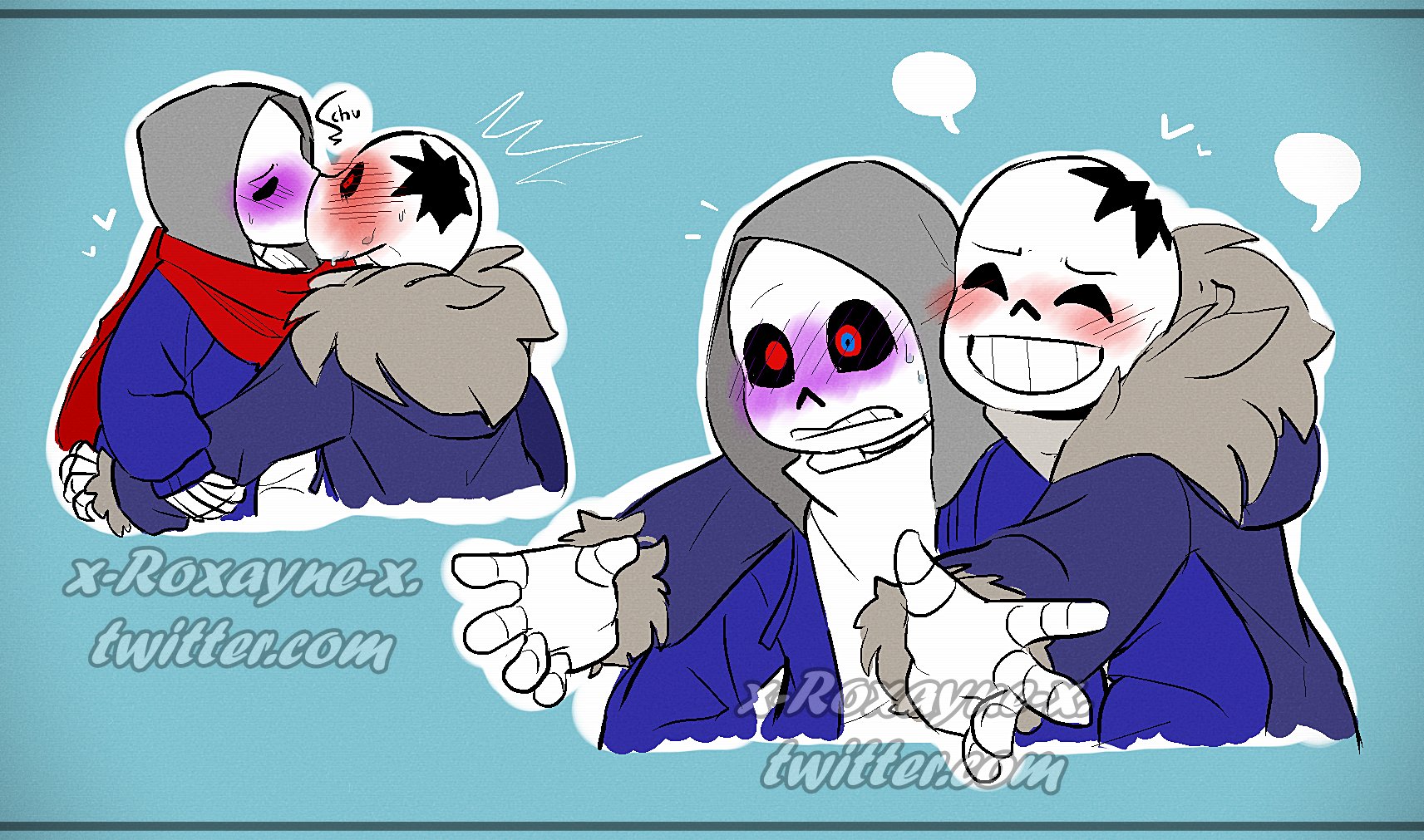 Dust!sans x horror!sans From @ProductionRoxy on Twitter