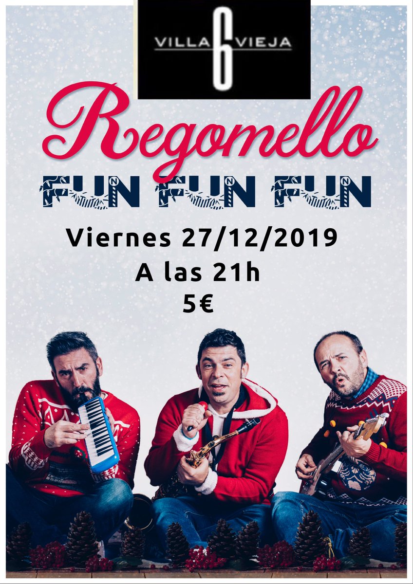 RegomelloM's tweet photo. Qué tal la Nochebuena? Y el día de Navidad? Vente y compara lo que has vivido estos días con lo que se canta sobre las navidades en el Fun,Fun,Fun. 
Compra tu entrada en Villavieja 6 (en Alicante junto al MACA)  o reserva tu entrada en el 667530179 o en 656196233 https://t.co/XLguYjEogh