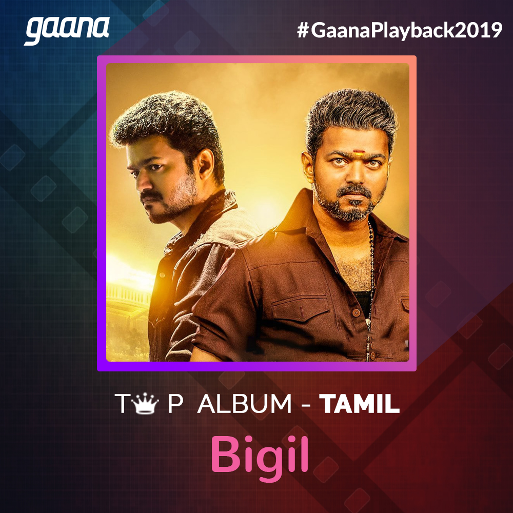gaana's tweet photo. Enjoy the biggest tracks ‘Verithanam’ and ‘Singappenney’ from the super-hit movie ‘Bigil’ composed by musical maestro @arrahman from our #GaanaPlayback2019 Top Album(Tamil) Bigil. Listen to it here: https://t.co/xqM2ik86oz https://t.co/ybzyMWCM6Z