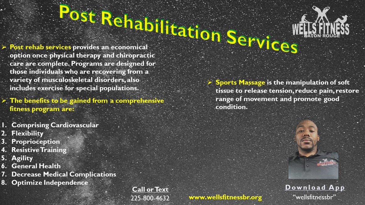 #WhereDreamsDoComeTrue #BatonRouge #Fitness #Louisiana #MyHealthIsBeautiful #PostRehab #Rehabilitation #MusculoskeletalDisorders #SpecialPopulation  #Share #Dedication #Determination #GetFitWithWells #SmallBusinessOwner #Sports #SportsMassage #PreventativeCare #KnowBetterDoBetter