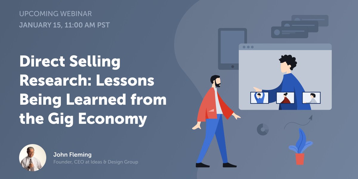 RallywareSF's tweet photo. The must-attend webinar about the opportunities and challenges that the gig economy presents for direct selling businesses with John Fleming and Rich Schubkegel. Register now! 

https://t.co/P7oE9dXkZr

#DirectSelling #MLMSoftware #DirectSalesSoftware #GigEconomy https://t.co/jhVZzNa5ix