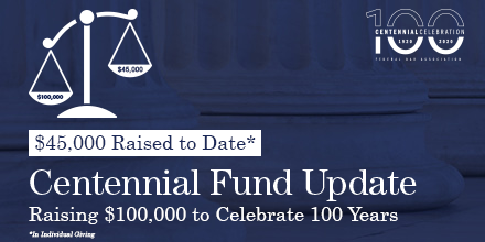 federalbar's tweet photo. The Centennial Countdown is on: only ten more days until our 100th birthday! Invest in the future of the FBA to help build a solid foundation for the next 100 years; submit your year-end donation online at https://t.co/8hkLobMCdd.
#FBA100 #YearEndGiving https://t.co/b5eEpAT5E1