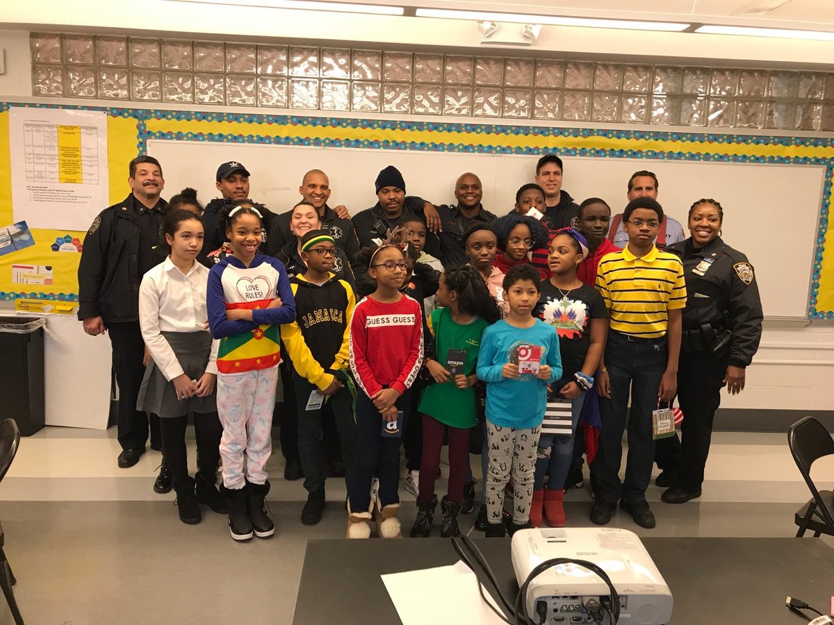 FDNY's tweet image. FDNY members from #Station58 and @NYPD69Pct celebrated their third annual Secret Santa party with @ascendschools in Brooklyn. See all the ways in which FDNY members are celebrating the holidays with the communities that they serve by visiting bit.ly/FDNYHolidays19