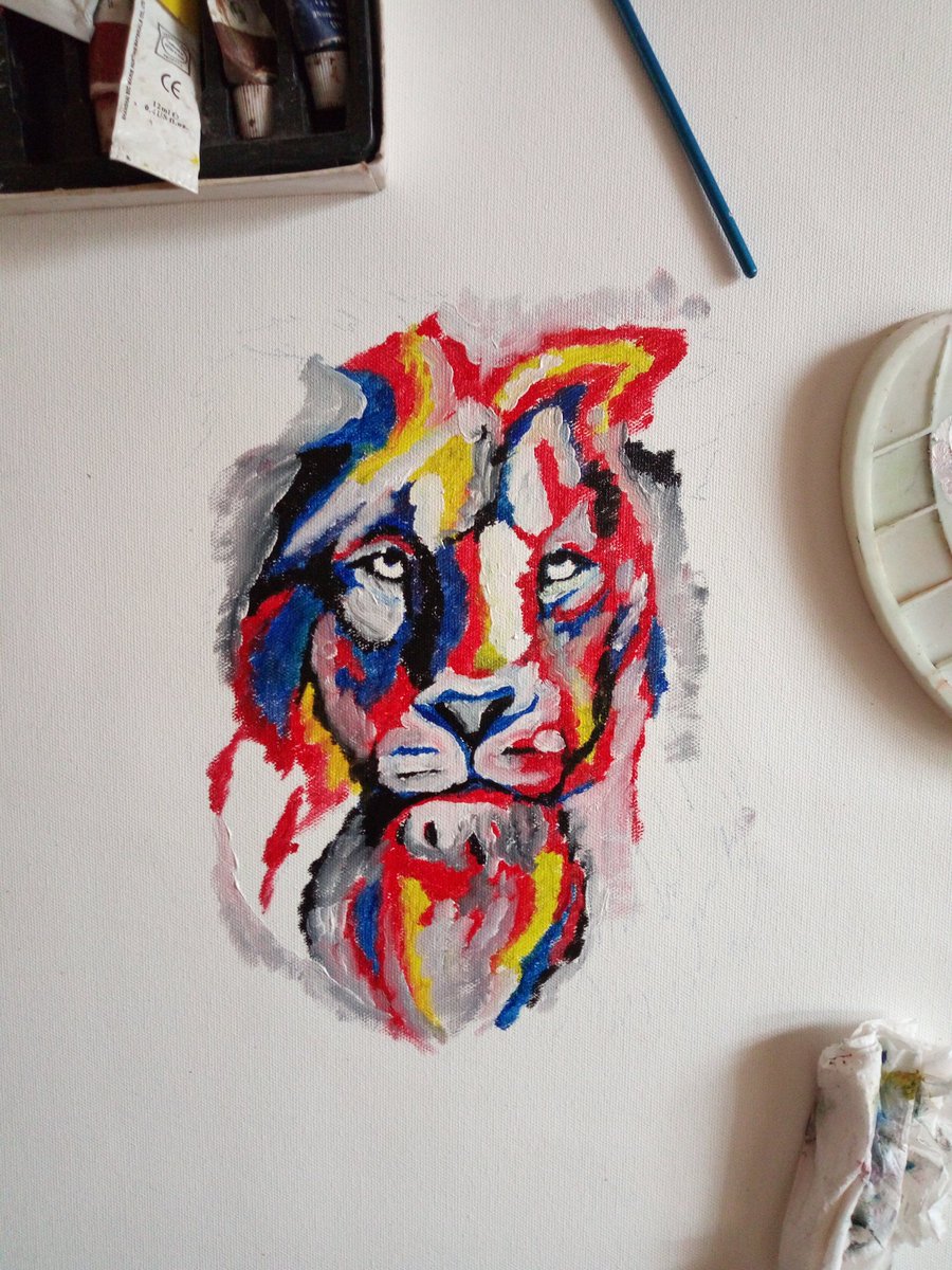 Mufasa Abstract oil on canvas