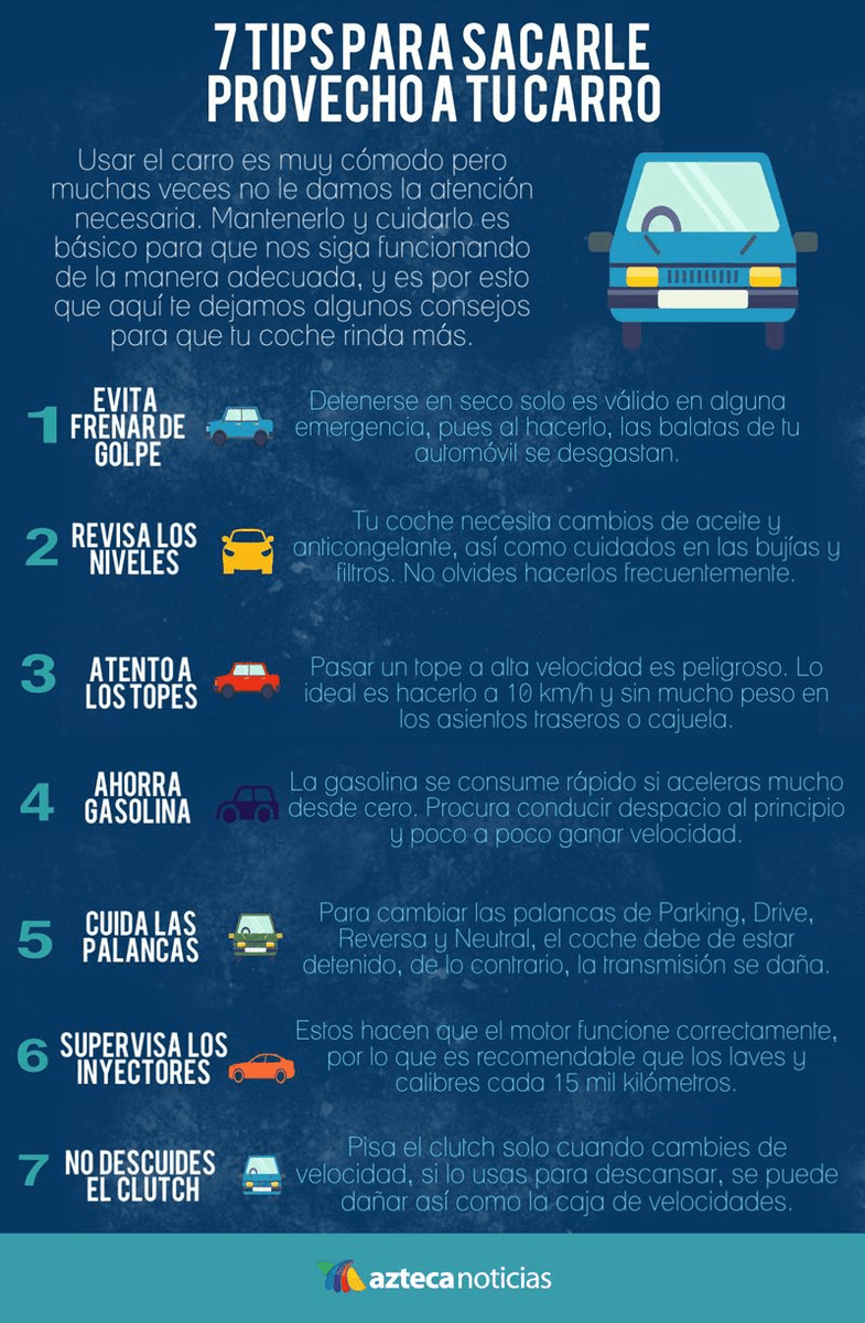 west_mexico's tweet photo. Te traemos 7 Tips para darle el mejor rendimiento a tu automóvil.
#Rendimiento

By: #TVAzteca https://t.co/luLWon7aeg