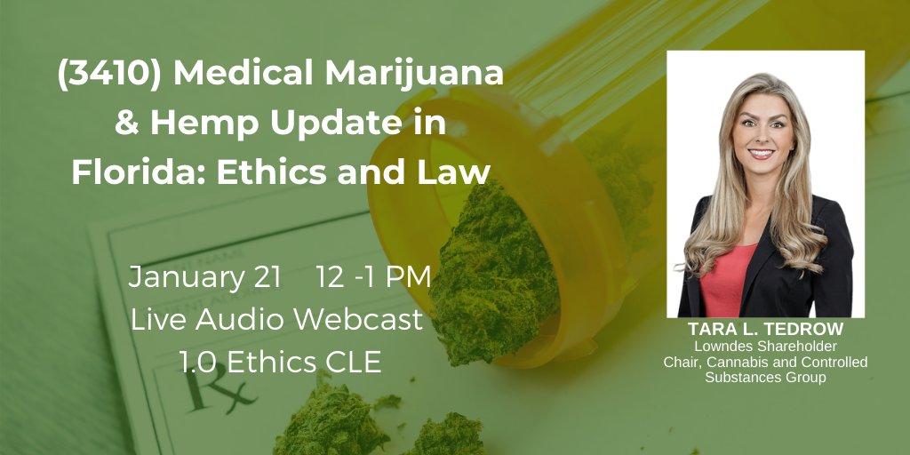 FL Bar SSF Section on Twitter "Join us on 1/21 for Medical Marijuana