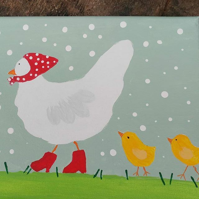 PamsBackyard's tweet photo. I just had to share one of my favorite Christmas presents this year!🐔🐤🐤This beautiful hen and her chicks was painted for me by my youngest. She's truly talented and it's such a great sentiment representing me, my kids and my love of chickens. Thank y… https://t.co/m3tD98bILk https://t.co/aWQNlyT6Ji