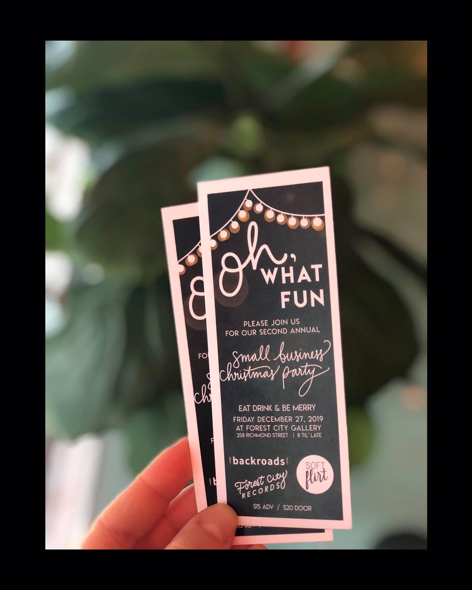 Tomorrow! All are welcome and we can’t wait to have you celebrate with us! There will be plenty of complimentary snacks, cash bar &amp; live music by @charliewebermusic
Adv. tickets still avail <a href="/forestcityrcrds/">Forest City Records</a> website🎄✨🥳
#ldnont #smallbizxmas #locallove #livemusic #dj #snacks