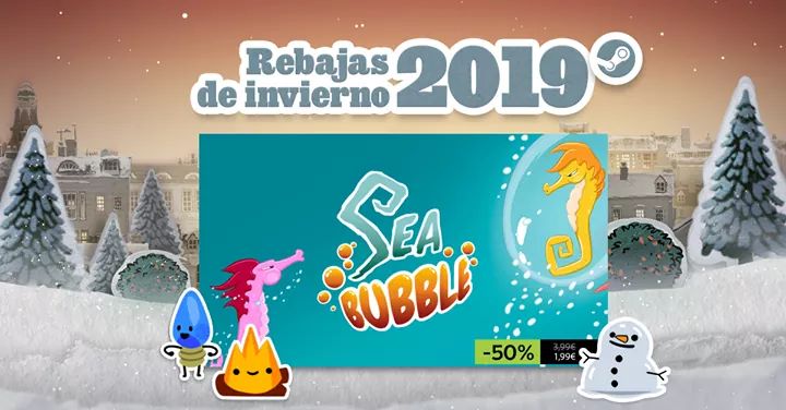 Sea Bubble sigue de oferta en Steam e Itchio hasta el 02 de Enero, aprovecha y cómpralo ya para regalar en Reyes 👑🎁 o jugar en Nochevieja 🍇🍾

👉store.steampowered.com/app/1103310/Se…
👉 kst-studio.itch.io/sea-bubble

#SteamWinterSales #indiegame #indiedev #indiegamedev #pcgames #videogames