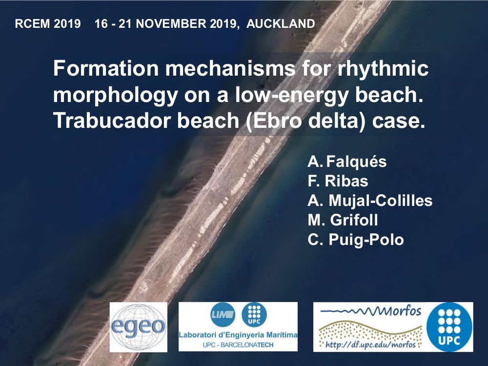 molly_project's tweet photo. With the focus on the complex & striking morphology of the Trabucador back-barrier beach (Ebro delta), a new #morphodynamic instability mechanism associated to the wave-driven sediment transport is investigated in the framework of #MOCCA. Priminary results were presented at #RCEM https://t.co/u5I5yIEEml