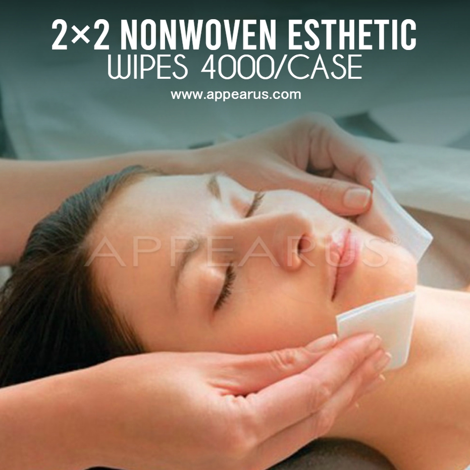2×2 nonwoven esthetic wipes provide a high degree of absorbency. Ideal for all facial cleansing, instrument cleaning and nail polish removal.
 bit.ly/379rtX2

#appearus #spaapparel #sparobe #spawrap #headwear #undergarments #slippers #esthetics