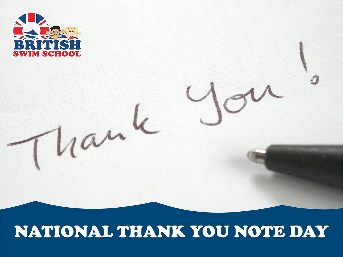 December 26th is National Thank You Note Day! It's the perfect time to show appreciation for everything your swim instructor does for you.

Write a thoughtful handwritten note or comment below to leave a message for your favorite instructor!