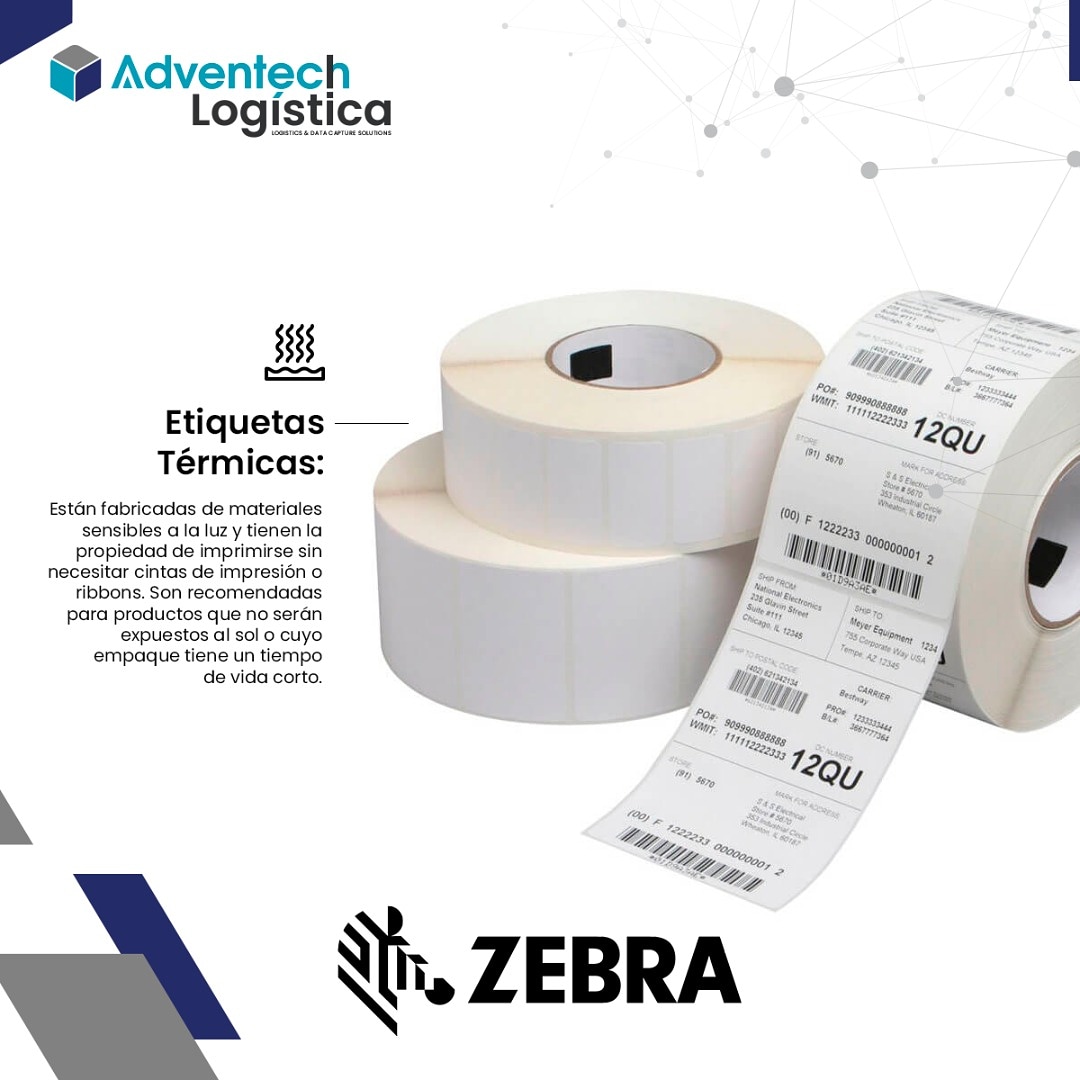 AdventechL's tweet image. Etiquetas térmicas.
.
Son recomendadas para productos que no serán expuestos al sol o cuyo empaque tiene un tiempo de vida corto ♦️
.
.
#Zebra
#Adventech
#Mexico