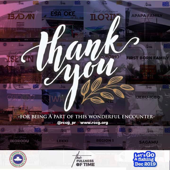 PastorEAAdeboye's tweet photo. Thank you for being a part of this wonderful encounter.

It’s our prayer that every blessing you have gotten as a result of this glorious encounter will remain permanent in Jesus Name.

#TheFullnessofTime 
#LetsGoAFishing https://t.co/Y3VCXHHufS