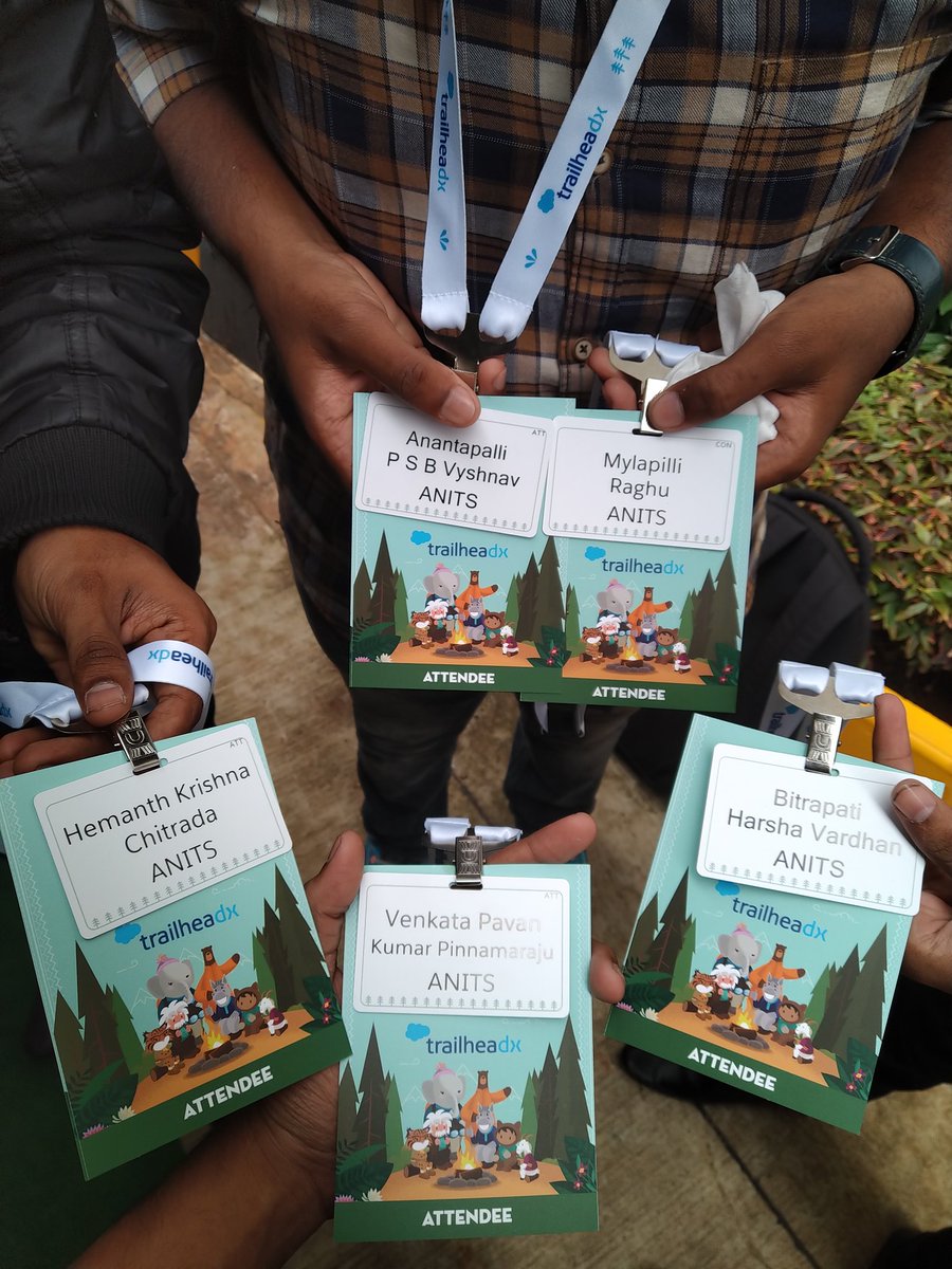 #TrailheaDx Very happy for attending this event ✌️...... This event helped me to learn lot of things and I'm blessed to be part of this best community:-) <a href="/salesforce/">Salesforce</a> <a href="/kavindrapatel/">kavindrapatel</a> <a href="/amandabauman/">Amanda Bauman</a> <a href="/AnitsGroup/">STUDENT GROUP:ANITS</a> <a href="/vskpsfdg/">Visakhapatnam, IN Developers Group</a> <a href="/kiranmutturu/">Kiran</a> <a href="/SfdcKiran/">Naga Kiran Manyala</a> <a href="/mittuvikas/">Vishwa Vikas Dagala</a> @sfdcRam <a href="/trailhead/">Trailhead</a>