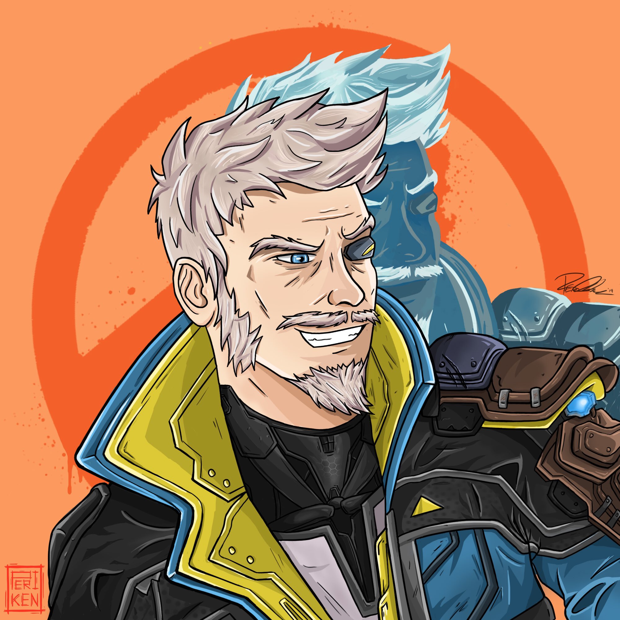 “I had to draw my favourite vault hunter, the devilishly handsome Zane Flyn...
