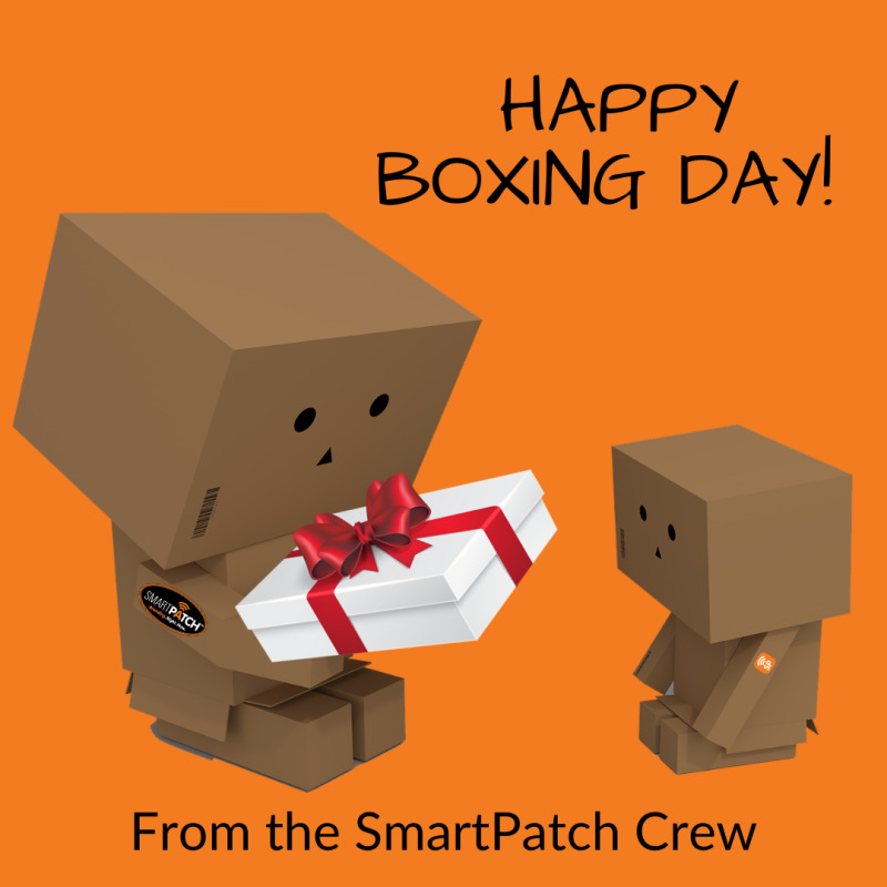SMARTPATCHUSA's tweet photo. HAPPY BOXING DAY. #BoxingDay #SmartPatch https://t.co/5wykeO3LHx