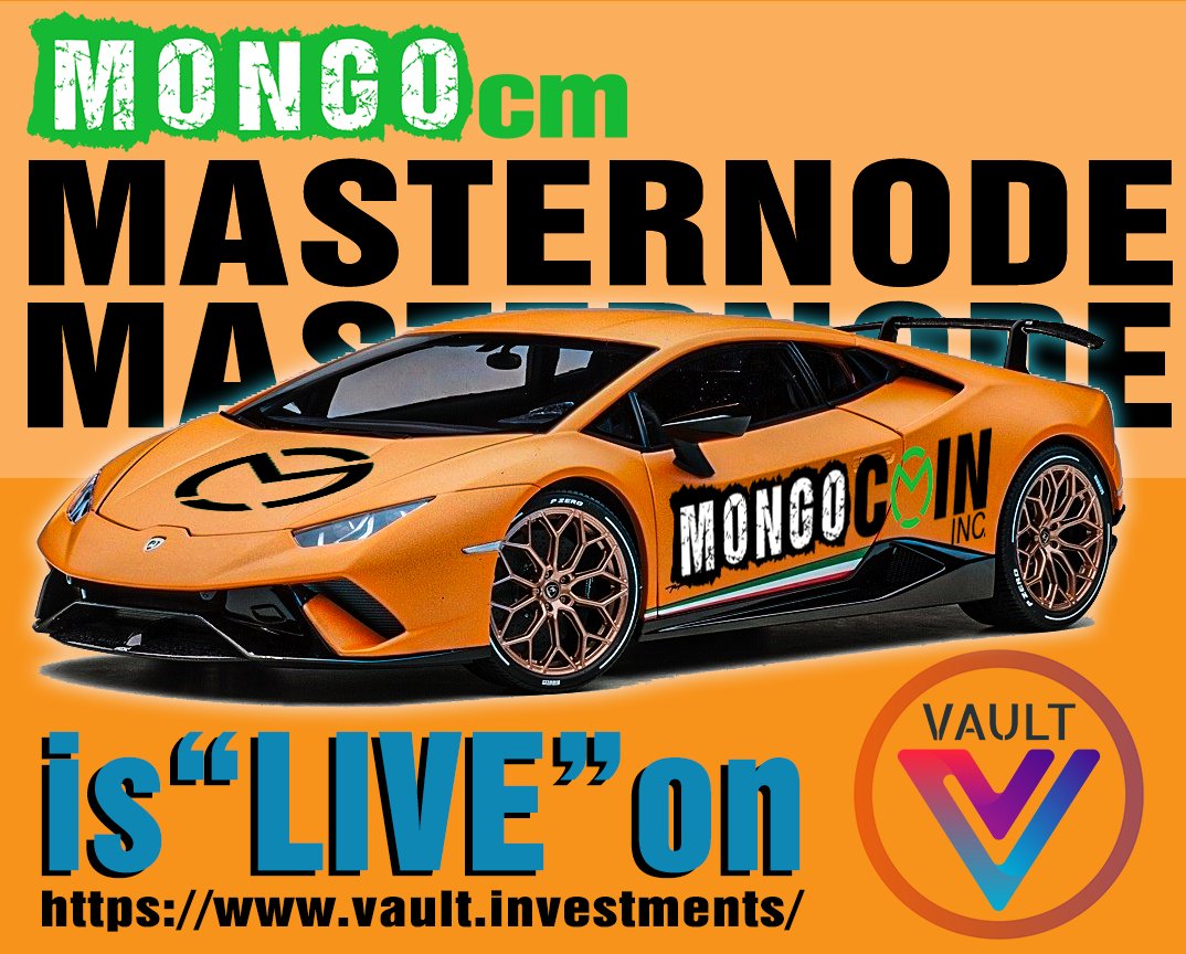MONGOcm is now "LIVE" on the my.vault.investments/dashboard
MONGOcm REWARDS are locked in at $0.50 usd generating 100%+ Compounding ROI
#poweredxzomongo #vaultinvestments #finexbox #p2pb2b