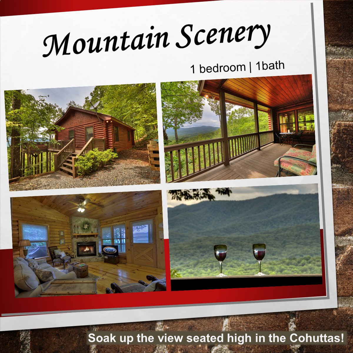 CABIN SPOTLIGHT: MOUNTAIN SCENERY
Mountain Scenery sits high in the Cohutta Mountains and offers an incredible view to lose yourself in.  Call 1-855-345-9173 to reserve this gem! blueskycabinrentals.com #since2004 #wishyouwerehere