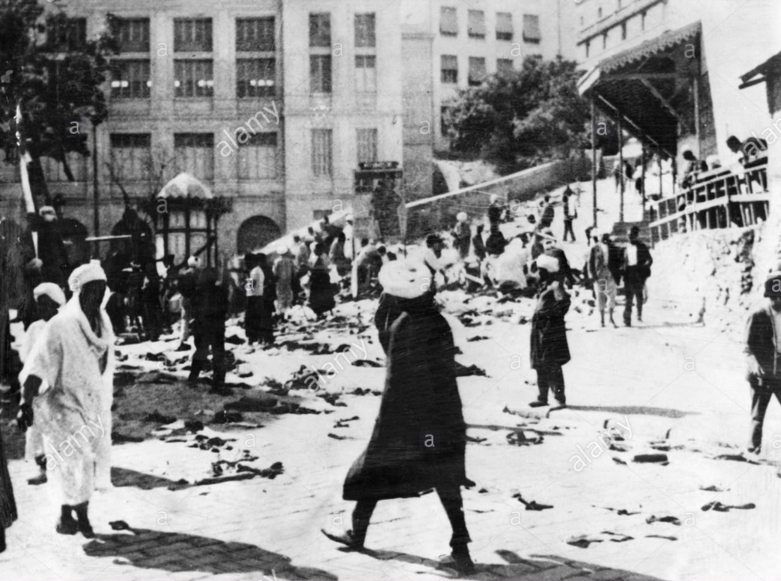 In 1934 an anti-Jewish pogrom occurred in Constantine. A Jew lived near a Mosque and got into an argument with Muslim worshippers, and was accused of insulting Islam. During the riots, 34 Jews were killed and 200 stores were looted in a 3 day riot