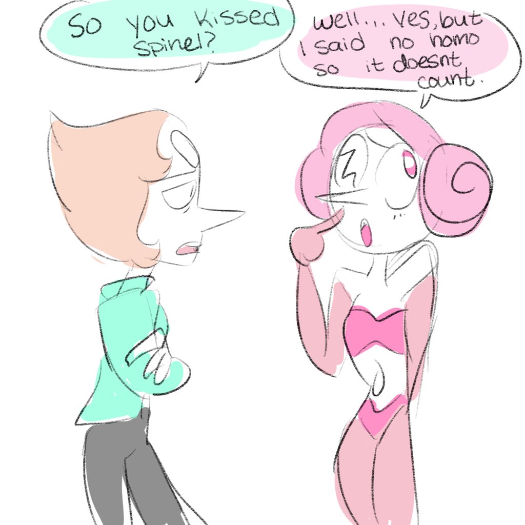 stellarinkk's tweet image. she’s got a point 🚫🌈
.
.
.
#volleypearl #spinearl #spinball #su #stevenuniverse #cartoon #comic #artistsontwitter