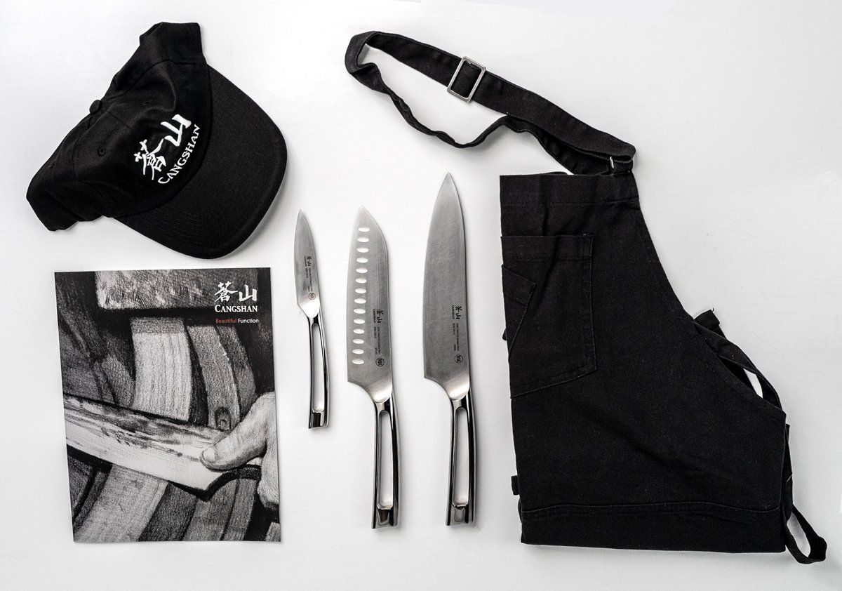 Chef_Works's tweet photo. Enter on https://t.co/6Xd1dfXLA6 #CHEFGIVEAWAY 💥 $$$ worth of #KNIVES 🔪 &amp; #CHEFGEAR👕 courtesy of @cangshancutlery and yours truly. #ChefWorks #CangshanCutlery (prize not pictured) https://t.co/jwjRuhJhZK