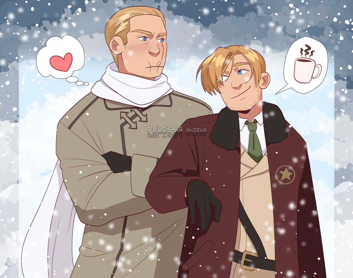 PelissaShieva's tweet photo. Could finally draw again - much needed work break OOF FINALLY
New record!: drawn in 2-3 hours

#residentevil #leonskennedy #krauser #leonkennedy #kreon #christmas #hetalia #russia #america #pelissa https://t.co/pWCsO2RurD